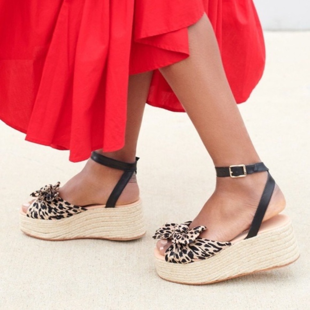 Loeffler Randall Posey Bow Espadrille in leopard